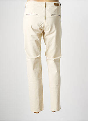 Pantalon chino țesătură poplin mărime normală bej HAPPY femeie