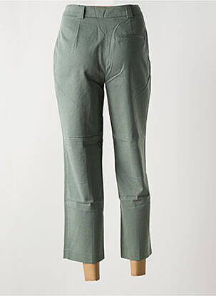 Pantalon 7/8 talie cu cleme mărime normală verde INDI & COLD femeie