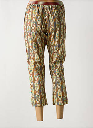 Pantalon 7/8 țesătură poplin mărime normală bej JOHANNA PARIS femeie