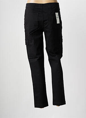 Pantalon chino țesătură poplin mărime normală negru FIVE femeie