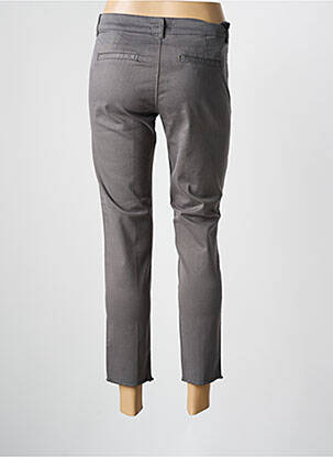 Pantalon chino țesătură poplin mărime normală gri FIVE femeie