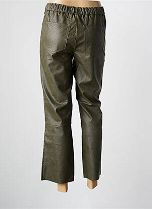 Pantalon drept talie elastică mărime normală verde FIVE femeie