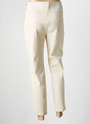 Pantalon slim țesătură poplin mărime normală bej YAYA femeie