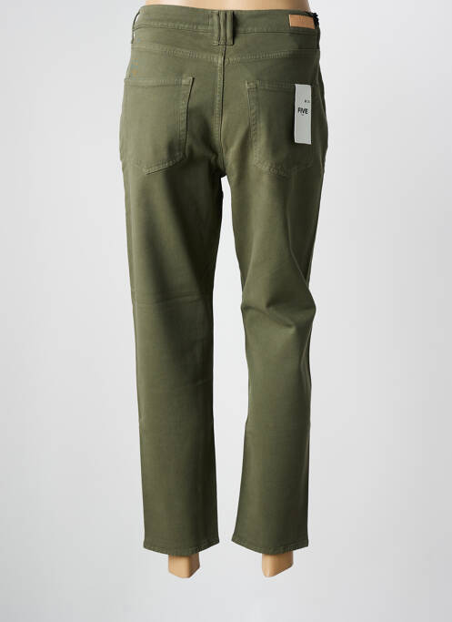 Blugi cu croială dreaptă verde FIVE femeie