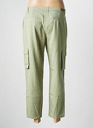 Pantalon 7/8 țesătură poplin mărime normală verde MAYJUNE femeie