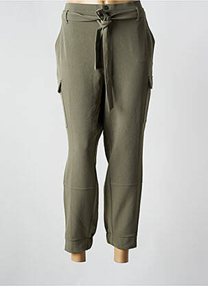 Pantalon 7/8 talie elastică mărime normală verde YAYA femeie