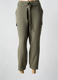 Pantalon 7/8 talie elastică mărime normală verde YAYA femeie