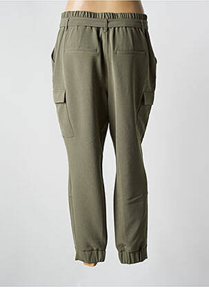 Pantalon 7/8 talie elastică mărime normală verde YAYA femeie