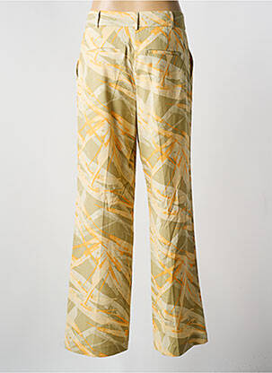 Pantalon larg țesătură crep mărime normală verde YAYA femeie