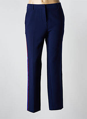 Pantalon chino broderie galoni laterali mărime normală albastru IDANO femeie