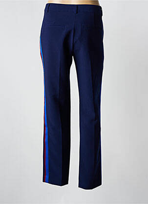 Pantalon chino broderie galoni laterali mărime normală albastru IDANO femeie