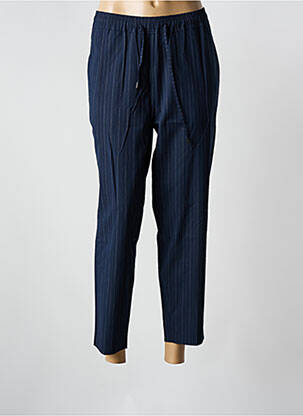Pantalon 7/8 talie elastică mărime normală albastru HANA SAN femeie