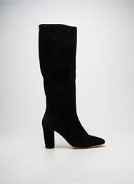 Cizme nubuc toc de 7 la 9 cm negru IDANO femme