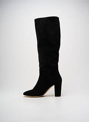 Cizme nubuc toc de 7 la 9 cm negru IDANO femeie