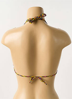 Sutien de costum de baie elasticitate top triunghiuri galben ANTIGEL femeie