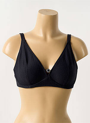 Sutien de costum de baie elasticitate sutien cupe întregi cu decolteu înalt negru ANTIGEL femeie