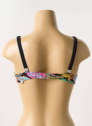 Sutien de costum de baie elasticitate sutien cupe întregi cu decolteu înalt negru ANTIGEL femeie