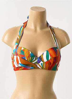 Sutien de costum de baie elasticitate sutien balconet cu decolteu înalt portocalie NICOLE OLIVIER femeie