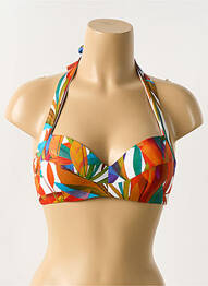 Sutien de costum de baie elasticitate sutien balconet cu decolteu înalt portocaliu NICOLE OLIVIER femme