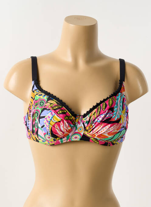 Sutien de costum de baie elasticitate sutien cupe întregi cu decolteu înalt negru ANTIGEL femme