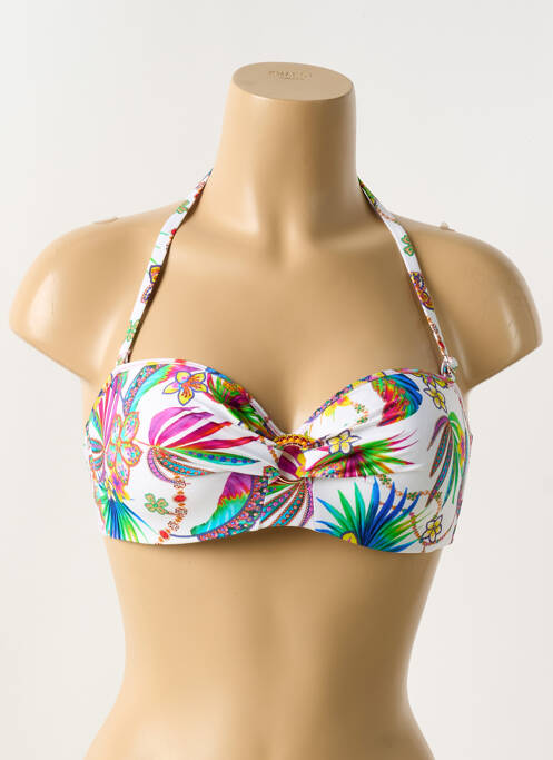 Sutien de costum de baie alb ANTIGEL femeie