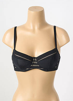 Sutien efect material satinat top sutien modelat negru GORTEKS femeie
