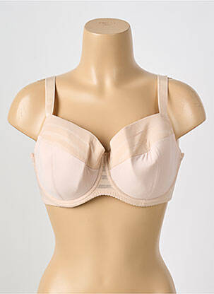 Sutien efect material satinat top sutien modelat roz GORTEKS femeie