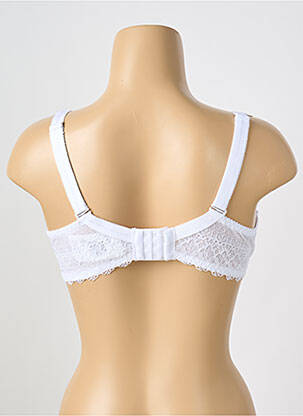 Sutien efect material satinat top sutien modelat alb GORTEKS femeie