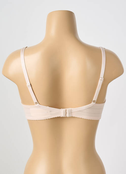 Sutien efect material satinat sutien balconet cu decolteu înalt roz GORTEKS femme