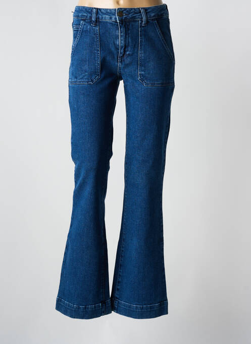Blugi cu croială evazată albastru FIVE femeie