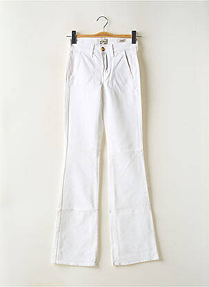 Blugi cu croială dreaptă alb HAPPY femeie