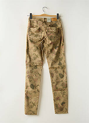 Pantalon slim țesătură poplin mărime normală verde CREAM femeie