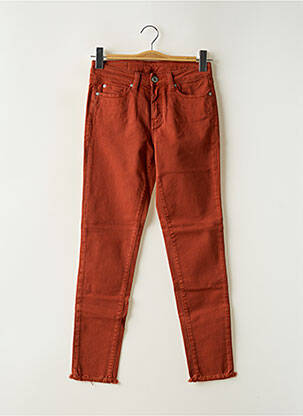 Blugi cu croială slim portocaliu închis DENIM STUDIO femeie