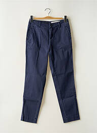 Pantalon chino țesătură poplin mărime normală albastru JANE BLUE femme