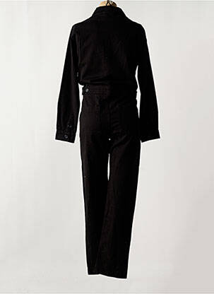 Salopetă-pantalon închidere cu nasturi pe față mâneci lungi negru HAPPY femeie