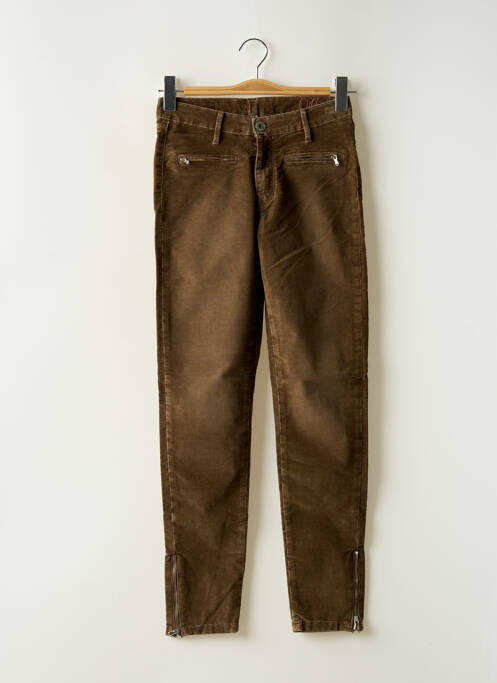 Pantalon slim maro DENIM STUDIO femeie