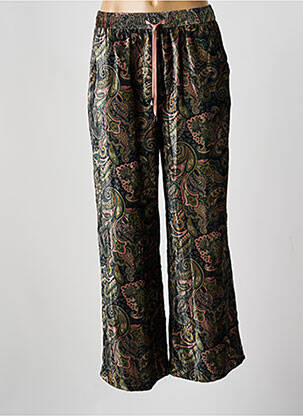 Pantalon drept talie elastică mărime normală verde NEKANE femeie
