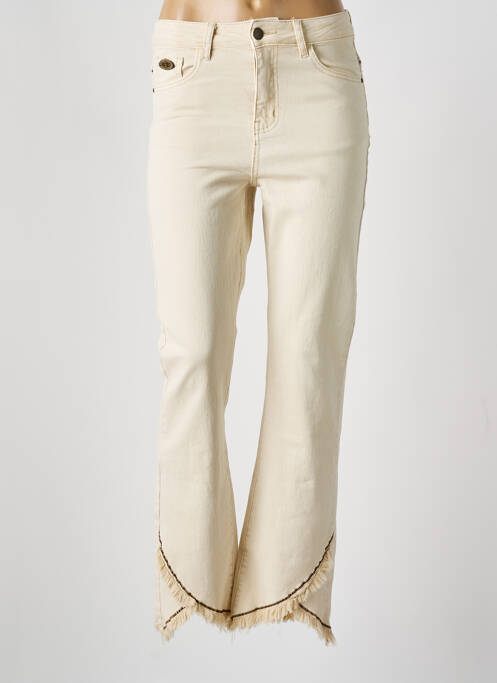 Blugi cu croială evazată bej NEKANE femeie