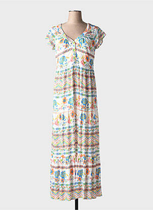 Rochie lungă mâneci scurte mâneci scurte portocalie TINTA STYLE femeie