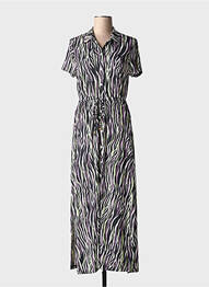 Rochie lungă mâneci scurte mâneci scurte negru BATIDA femme
