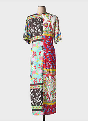 Rochie lungă mâneci scurte mâneci scurte albastru ERFO femeie