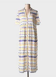 Rochie lungă mâneci scurte mâneci scurte albastru TINTA STYLE femme