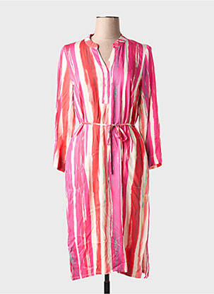 Rochie midi mâneci lungi mâneci lungi roz MICHA femeie