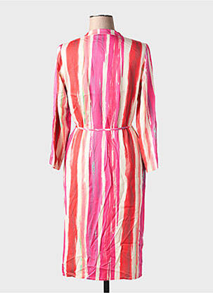 Rochie midi mâneci lungi mâneci lungi roz MICHA femeie