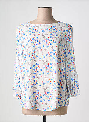 Bluză țesătură poplin mâneci 3/4 albastru TINTA STYLE femeie