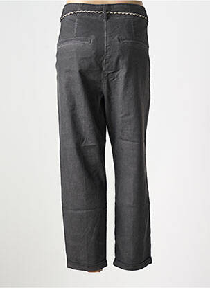 Pantalon chino închidere cu fermoar sub clapetă cu cârlig mărime normală gri SANDWICH femeie