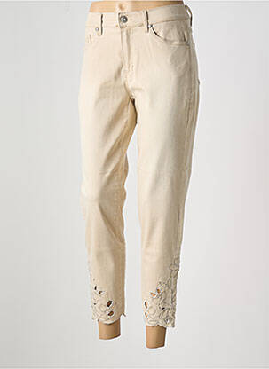 Blugi cu croială slim bej ANNA MONTANA femeie