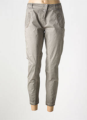 Pantalon 7/8 elasticitate talie joasă maro SANDWICH femeie