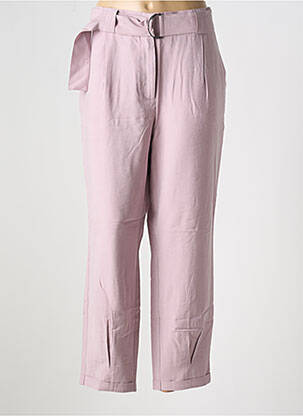 Pantalon drept țesătură crep mărime normală violet YAYA femeie