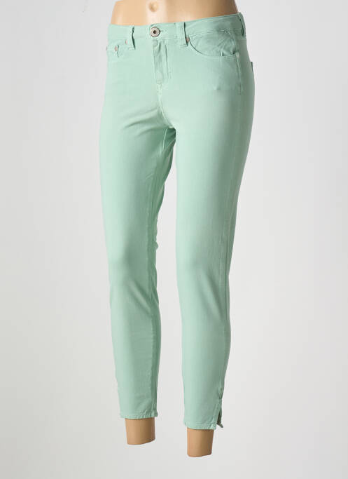 Blugi cu croială slim verde DENIM STUDIO femeie